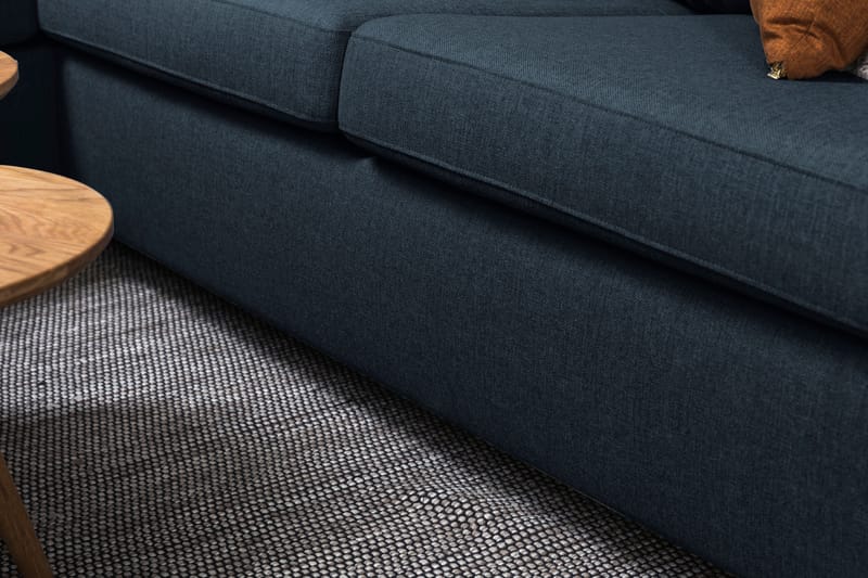 Crazy 3-sits Vänstervänd L-formad Schäslongsoffa i Tyg - Blå - Products - Möbler - Soffa - Divansoffa & schäslongsoffa