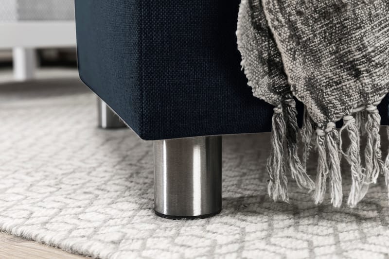 Crazy 3-sits Vänstervänd L-formad Schäslongsoffa i Tyg - Blå - Products - Möbler - Soffa - Divansoffa & schäslongsoffa