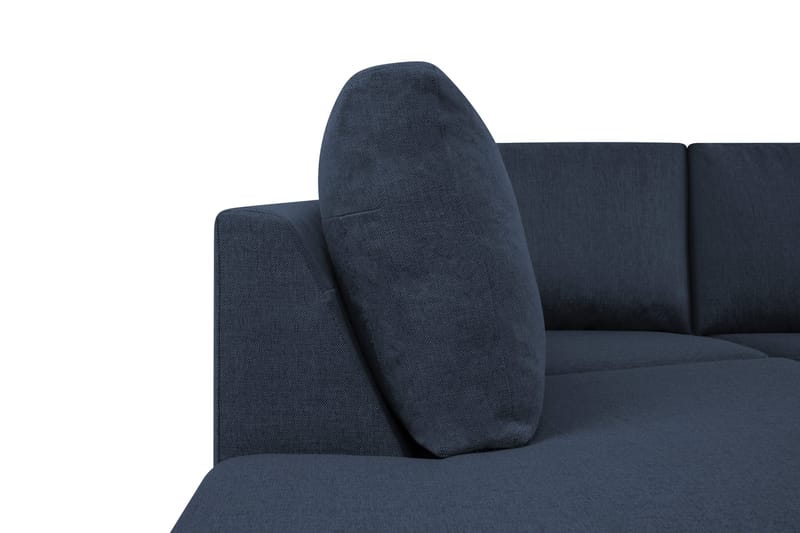 Crazy 3-sits Vänstervänd L-formad Schäslongsoffa i Tyg - Blå - Products - Möbler - Soffa - Divansoffa & schäslongsoffa