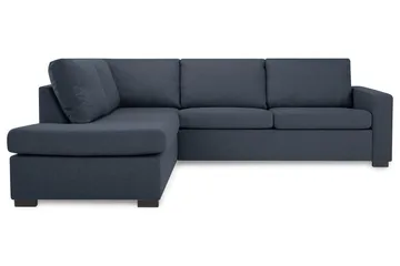 Crazy 3-sits Vänstervänd L-formad Schäslongsoffa i Tyg - Blå - Products - Möbler - Soffa - Divansoffa & schäslongsoffa