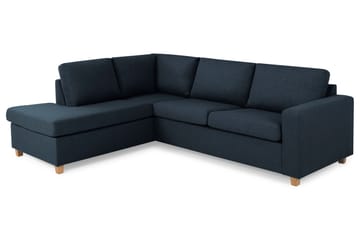 Crazy 3-sits Vänstervänd L-formad Schäslongsoffa i Tyg - Blå - Products - Möbler - Soffa - Divansoffa & schäslongsoffa