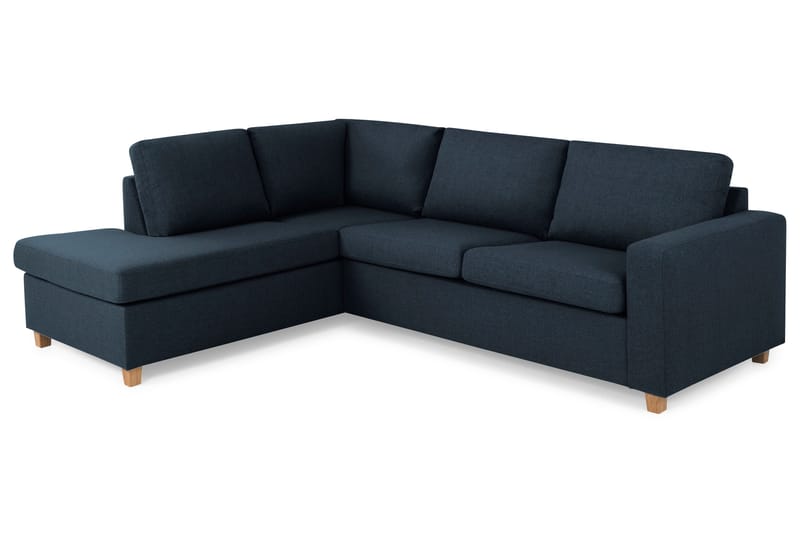 Crazy 3-sits Vänstervänd L-formad Schäslongsoffa i Tyg - Blå - Products - Möbler - Soffa - Divansoffa & schäslongsoffa