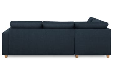 Crazy 3-sits Vänstervänd L-formad Schäslongsoffa i Tyg - Blå - Products - Möbler - Soffa - Divansoffa & schäslongsoffa