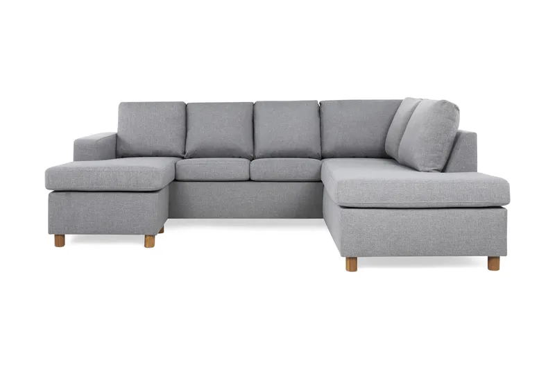 Crazy 4-sits Högervänd U-formad Large Soffa med Divan och Schäslong i Tyg - Grå - Products - Möbler - Soffa - U-soffa