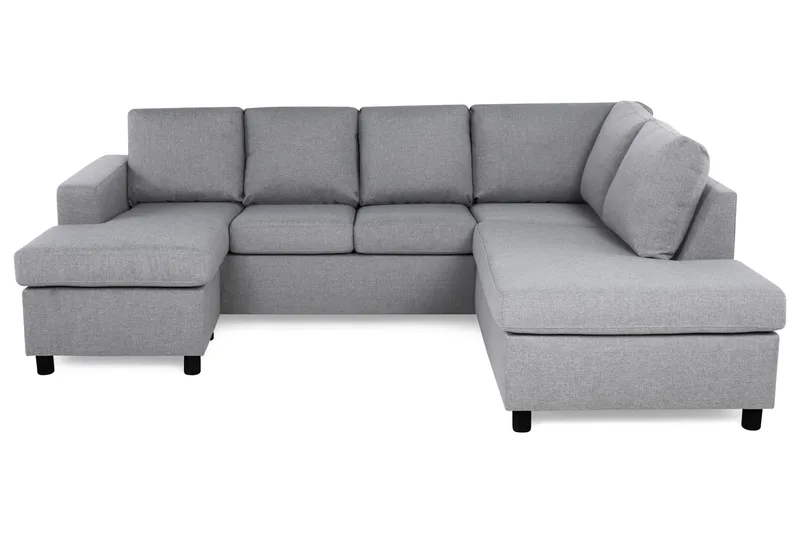 Crazy 4-sits Högervänd U-formad Large Soffa med Divan och Schäslong i Tyg - Grå - Products - Möbler - Soffa - U-soffa