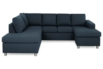 Crazy 4-sits Vänstervänd U-formad Large Soffa med Divan och Schäslong i Tyg - Blå - Products - Möbler - Soffa - U-soffa