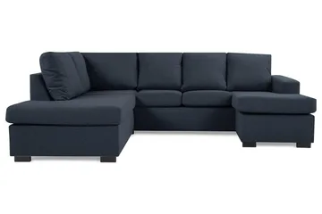 Crazy 4-sits Vänstervänd U-formad Large Soffa med Divan och Schäslong i Tyg - Blå - Products - Möbler - Soffa - U-soffa