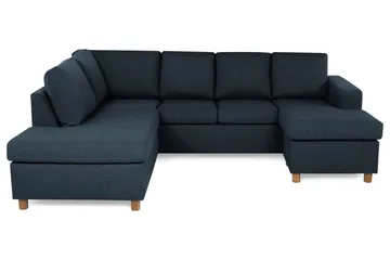 Crazy 4-sits Vänstervänd U-formad Large Soffa med Divan och Schäslong i Tyg - Blå - Products - Möbler - Soffa - U-soffa