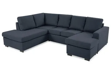 Crazy 4-sits V änstervänd U-formad Large Soffa med Divan och Schäslong i Tyg - Blå - Products - Möbler - Soffa - U-soffa