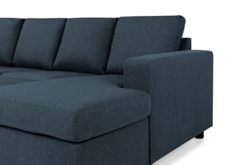 Crazy 4-sits Vänstervänd U-formad Large Soffa med Divan och Schäslong i Tyg - Blå - Products - Möbler - Soffa - U-soffa