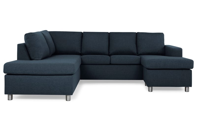 Crazy 4-sits Vänstervänd U-formad Large Soffa med Divan och Schäslong i Tyg - Blå - Products - Möbler - Soffa - U-soffa