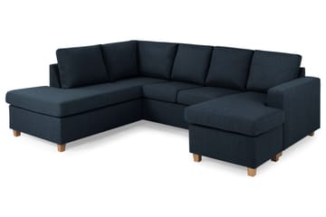Crazy 4-sits Vänstervänd U-formad Large Soffa med Divan och Schäslong i Tyg - Blå - Products - Möbler - Soffa - U-soffa