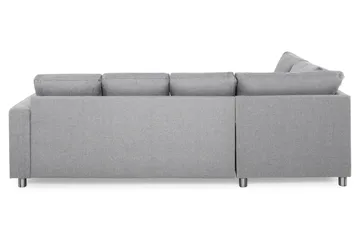 Crazy 4-sits Vänstervänd U-formad Large Soffa med Divan och Schäslong i Tyg - Grå - Products - Möbler - Soffa - U-soffa