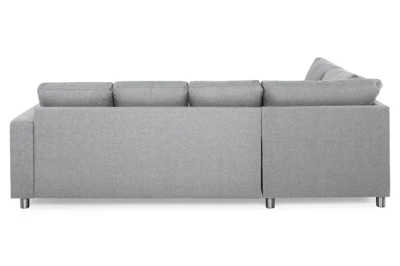 Crazy 4-sits Vänstervänd U-formad Large Soffa med Divan och Schäslong i Tyg - Grå - Products - Möbler - Soffa - U-soffa