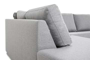 Crazy 4-sits Vänstervänd U-formad Large Soffa med Divan och Schäslong i Tyg - Grå - Products - Möbler - Soffa - U-soffa