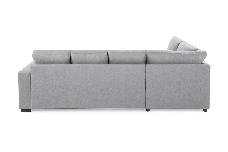 Crazy 4-sits Vänstervänd U-formad Large Soffa med Divan och Schäslong i Tyg - Grå - Products - Möbler - Soffa - U-soffa