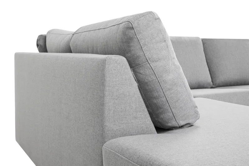 Crazy 4-sits Vänstervänd U-formad Large Soffa med Divan och Schäslong i Tyg - Grå - Products - Möbler - Soffa - U-soffa