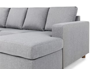 Crazy 4-sits Vänstervänd U-formad Large Soffa med Divan och Schäslong i Tyg - Grå - Products - Möbler - Soffa - U-soffa