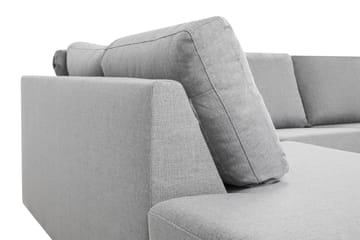 Crazy 4-sits Vänstervänd U-formad Large Soffa med Divan och Schäslong i Tyg - Grå - Products - Möbler - Soffa - U-soffa