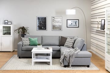 Crazy 4-sits Vänstervänd U-formad Large Soffa med Divan och Schäslong i Tyg - Grå - Products - Möbler - Soffa - U-soffa
