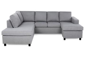 Crazy 4-sits Vänstervänd U-formad Large Soffa med Divan och Schäslong i Tyg