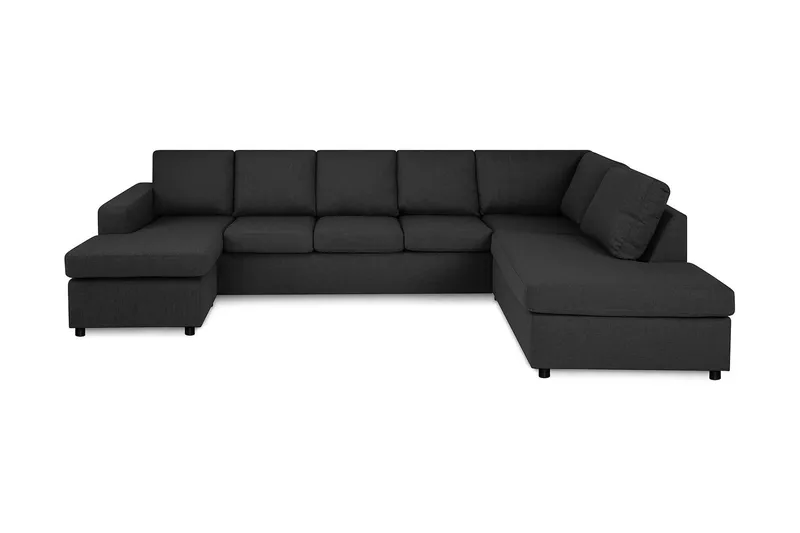 Crazy 5-sits Högervänd U-formad X-Large Soffa med Divan och Schäslong i Tyg - Antracit - Products - Möbler - Soffa - U-soffa