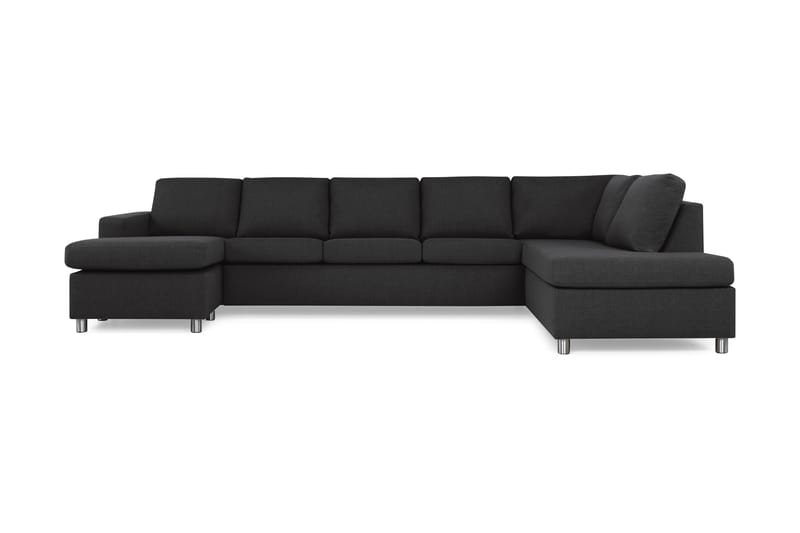 Crazy 5-sits Högervänd U-formad X-Large Soffa med Divan och Schäslong i Tyg - Antracit - Products - Möbler - Soffa - U-soffa