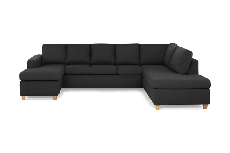 Crazy 5-sits Högervänd U-formad X-Large Soffa med Divan och Schäslong i Tyg - Antracit - Products - Möbler - Soffa - U-soffa