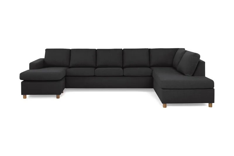 Crazy 5-sits Högervänd U-formad X-Large Soffa med Divan och Schäslong i Tyg - Antracit - Products - Möbler - Soffa - U-soffa