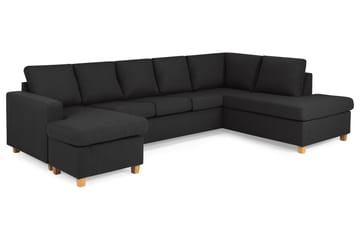 Crazy 5-sits Högervänd U-formad X-Large Soffa med Divan och Schäslong i Tyg - Antracit - Products - Möbler - Soffa - U-soffa