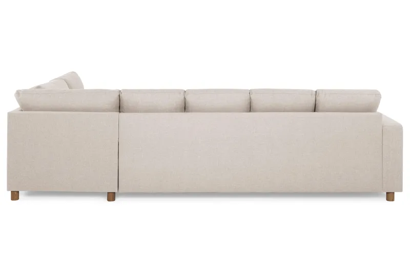 Crazy 5-sits Högervänd U-formad X-Large Soffa med Divan och Sch äslong i Tyg - Beige - Products - Möbler - Soffa - U-soffa