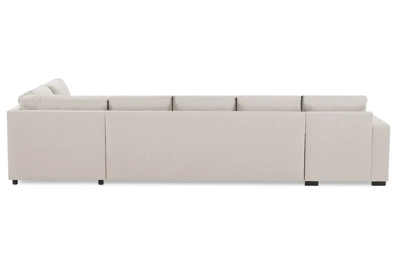 Crazy 5-sits Högervänd U-formad X-Large Soffa med Divan och Sch äslong i Tyg - Beige - Products - Möbler - Soffa - U-soffa