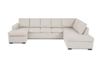 Crazy 5-sits Högervänd U-formad X-Large Soffa med Divan och Schäslong i Tyg