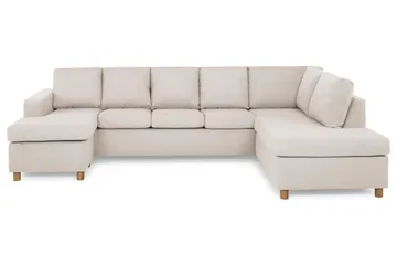 Crazy 5-sits Högervänd U-formad X-Large Soffa med Divan och Schäslong i Tyg - Beige - Products - Möbler - Soffa - U-soffa