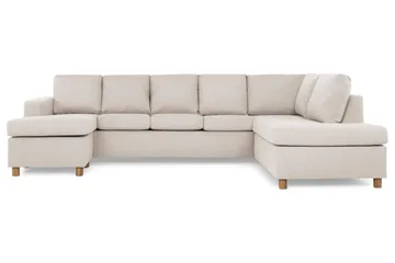 Crazy 5-sits Högervänd U-formad X-Large Soffa med Divan och Schäslong i Tyg - Beige - Products - Möbler - Soffa - U-soffa