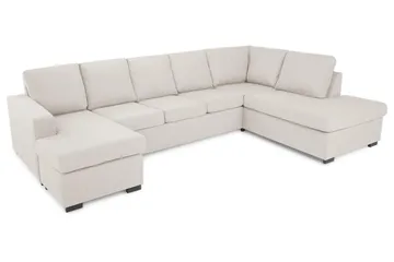 Crazy 5-sits Högervänd U-formad X-Large Soffa med Divan och Schäslong i Tyg - Beige - Products - Möbler - Soffa - U-soffa