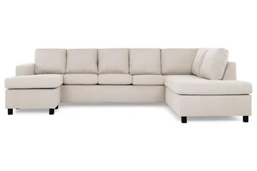 Crazy 5-sits Högervänd U-formad X-Large Soffa med Divan och Schäslong i Tyg - Beige - Products - Möbler - Soffa - U-soffa