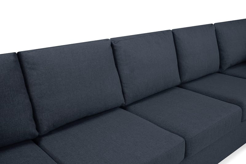 Crazy 5-sits Högervänd U-formad X-Large Soffa med Divan och Schäslong i Tyg - Blå - Products - Möbler - Soffa - U-soffa