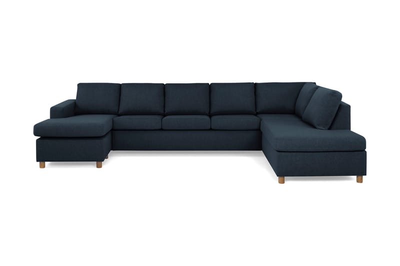 Crazy 5-sits Högervänd U-formad X-Large Soffa med Divan och Schäslong i Tyg - Blå - Products - Möbler - Soffa - U-soffa
