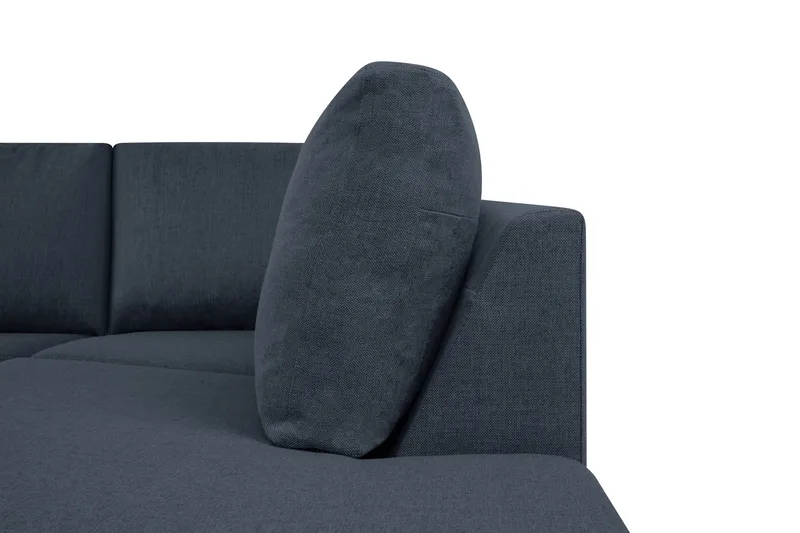 Crazy 5-sits Högervänd U-formad X-Large Soffa med Divan och Schäslong i Tyg - Blå - Products - Möbler - Soffa - U-soffa