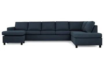 Crazy 5-sits Högervänd U-formad X-Large Soffa med Divan och Schäslong i Tyg - Blå - Products - Möbler - Soffa - U-soffa