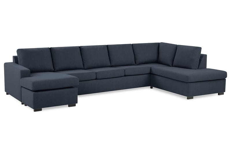Crazy 5-sits Högervänd U-formad X-Large Soffa med Divan och Schäslong i Tyg - Blå - Products - Möbler - Soffa - U-soffa