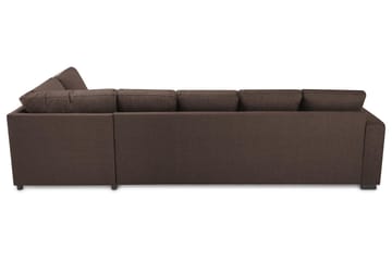 Crazy 5-sits Högervänd U-formad X-Large Soffa med Divan och Schäslong i Tyg - Brun - Products - Möbler - Soffa - U-soffa