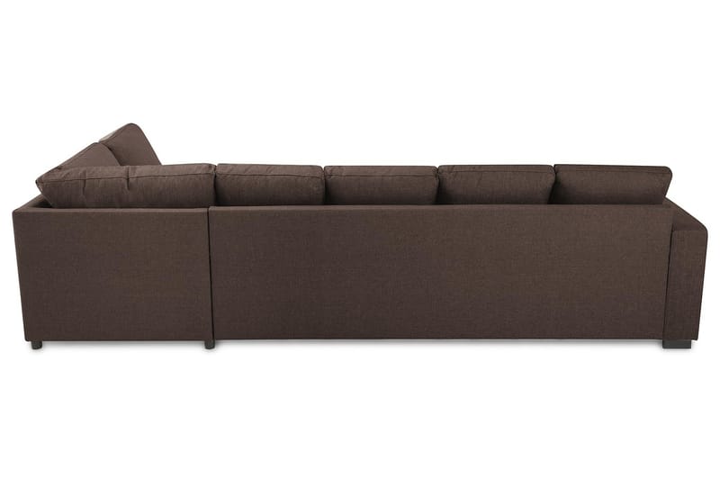 Crazy 5-sits Högervänd U-formad X-Large Soffa med Divan och Schäslong i Tyg - Brun - Products - Möbler - Soffa - U-soffa