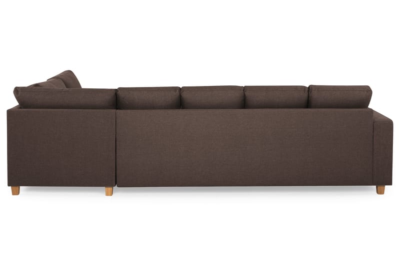 Crazy 5-sits Högervänd U-formad X-Large Soffa med Divan och Schäslong i Tyg - Brun - Products - Möbler - Soffa - U-soffa