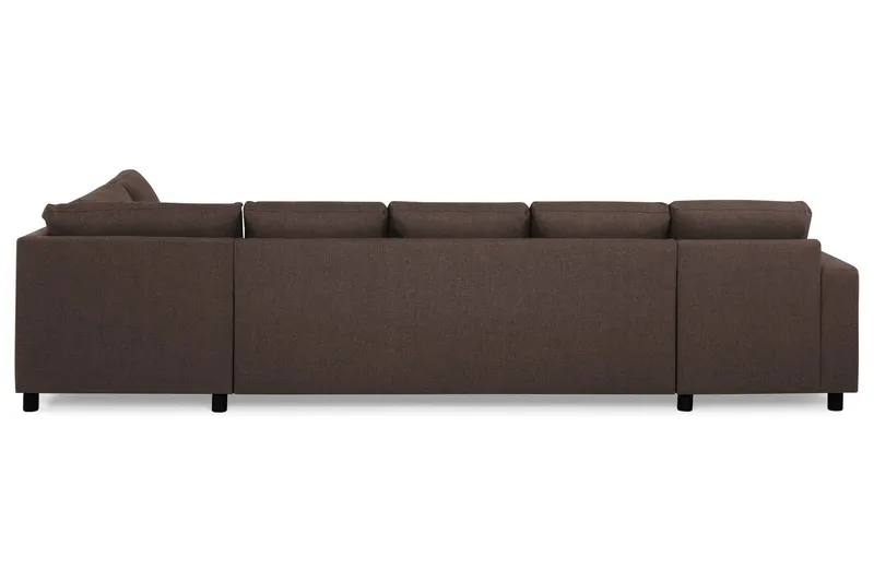 Crazy 5-sits Högervänd U-formad X-Large Soffa med Divan och Schäslong i Tyg - Brun - Products - Möbler - Soffa - U-soffa