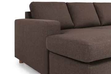 Crazy 5-sits Högervänd U-formad X-Large Soffa med Divan och Schäslong i Tyg - Brun - Products - Möbler - Soffa - U-soffa