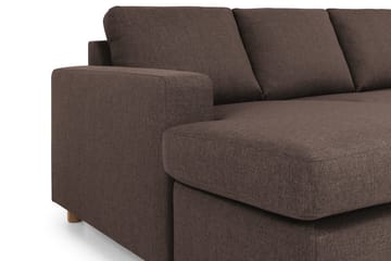 Crazy 5-sits Högervänd U-formad X-Large Soffa med Divan och Schäslong i Tyg - Brun - Products - Möbler - Soffa - U-soffa