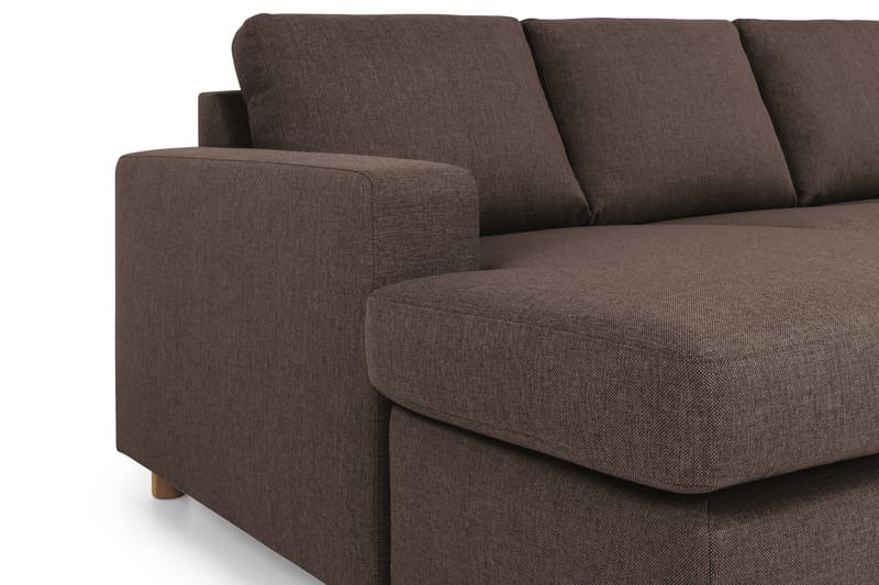 Crazy 5-sits Högervänd U-formad X-Large Soffa med Divan och Schäslong i Tyg - Brun - Products - Möbler - Soffa - U-soffa