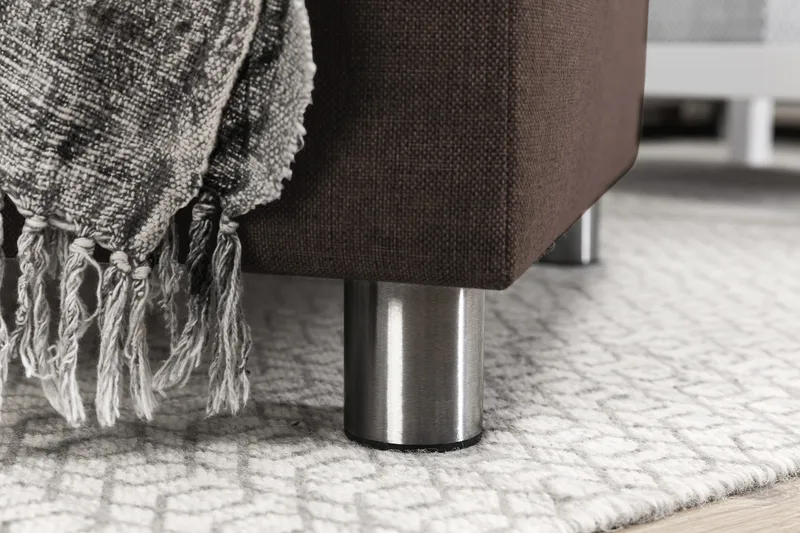 Crazy 5-sits Högervänd U-formad X-Large Soffa med Divan och Schäslong i Tyg - Brun - Products - Möbler - Soffa - U-soffa